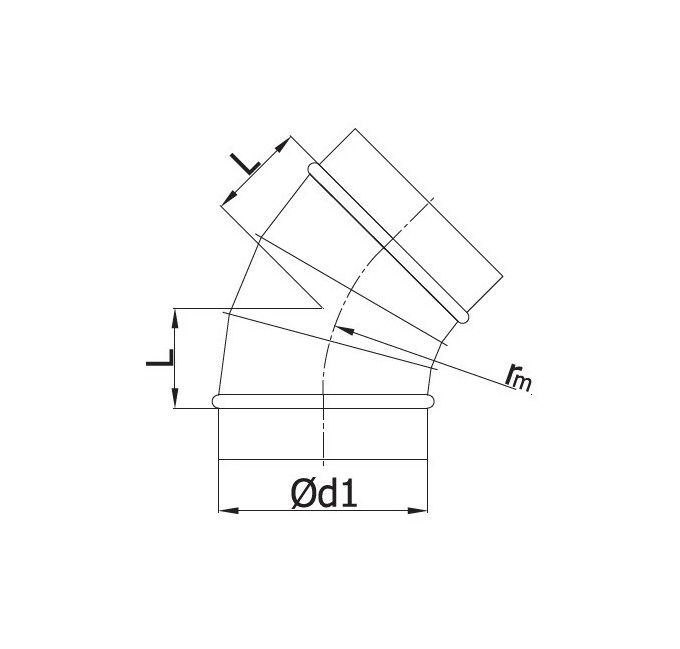 CODO ENGATILLADO 45º